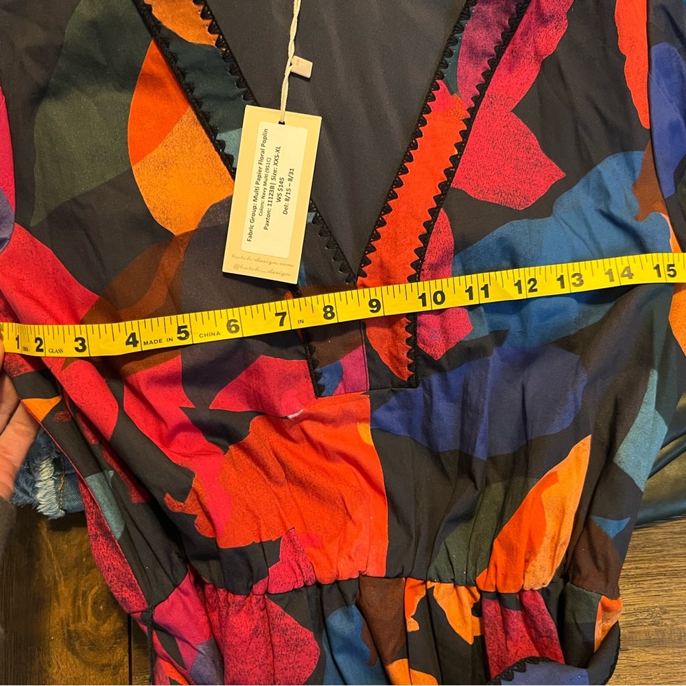 ✨ HUTCH Abstract Print Belted Midi Dress NWT • Approx S/M - Picture 6 of 6